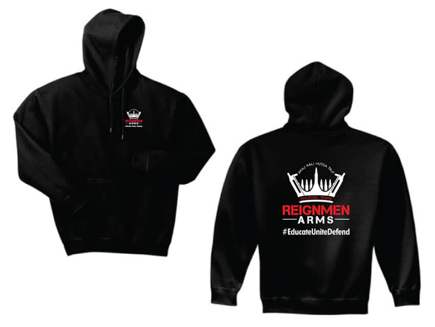 ReignMen Arms Black Pullover Hoodie